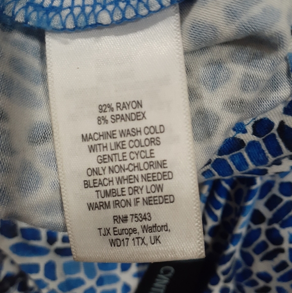 Cynthia Rowley Women's Maxi Dress Blue Pattern Jersey Knit Tank Size XS - Picture 7 of 8